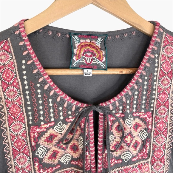 JOHNNY WAS 'embroidered' tunic dress size L - Picture 3 of 4